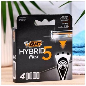 Bic Кассеты для бриться Flex 5 Hybrid, 4 шт.