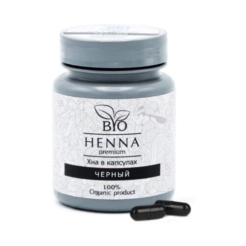 Bio Henna Хна для бровей 30 капсул x 0.2 г, черный, 6 мл, 6 г