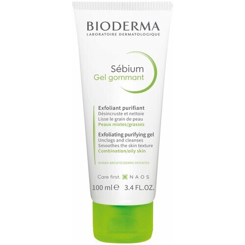 Bioderma гель-гоммаж Sebium с микрогранулами для жирной кожи, 100 мл