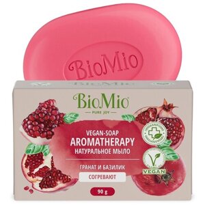 BioMio Мыло кусковое натуральное Aromatherapy Гранат и базилик, 90 г