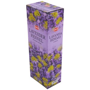 Благовоние HEM Лаванда Фенхель Lavender Fennel блок 6 упаковок