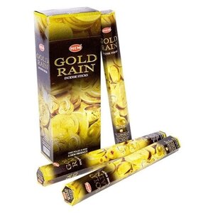 Благовоние HEM Золотой дождь Gold Rain блок 6 упаковок