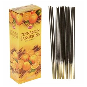 Благовония 20 палочек угольные cinnamon tangerine