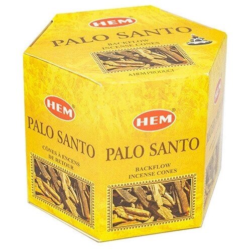 Благовония HEM пуля Пало Санто Palo Santo, стелющийся дым, упаковка 40 шт