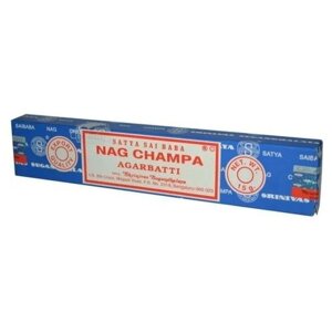 Благовония Satya Nag Champa Agarbatti (Наг Чампа) 15г, 12 палочек