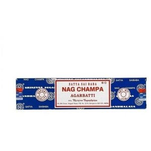 Благовония Satya Наг Чампа (Nag Champa), прямоугольная упаковка, 40 г
