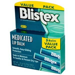 Blistex Набор бальзамов для губ Medicated, 3 шт.