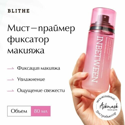 BLITHE InBetween мист-праймер фиксатор макияжа Aurora Second Skin Primer & Setting Mist, 82 мл, прозрачный