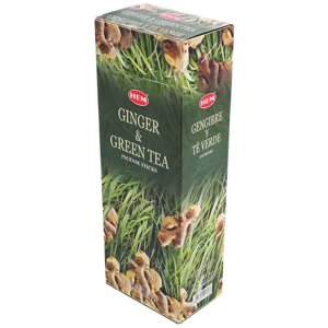 Блок 6 шт Благовоние HEM Имбирь Зеленый чай Ginger Green Tea