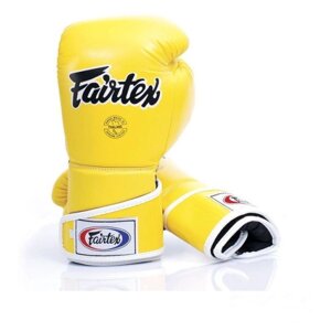 Боксерские перчатки Fairtex Angular Sparring BGV6 Yellow (14 унций)