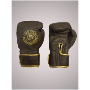 Боксерские Перчатки из натуральной кожи REVANSH PRO RETRO GOLD 16 унций