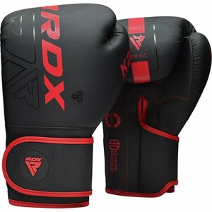 Боксерские перчатки RDX F6 10oz черный/красный матовый