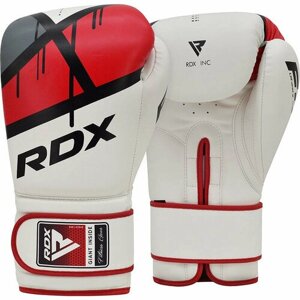 Боксерские перчатки RDX F7 16oz белый/красный