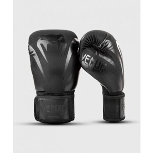 Боксерские перчатки тренировочные Venum Impact - Black/Black (10 oz)