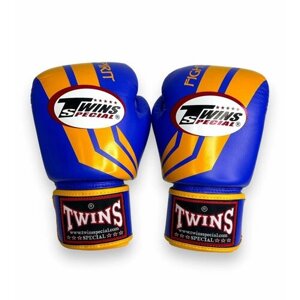 Боксерские перчатки Twins FBGVL3-43 сине жёлтые 16 унций