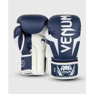 Боксерские перчатки Venum Elite 10oz, синий, белый