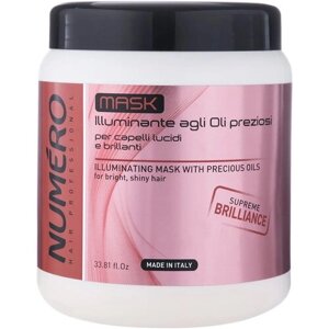 Brelil Numero Illuminating Mask - Маска для волос с ценными сортами масел арганы и макадамии 1000 мл