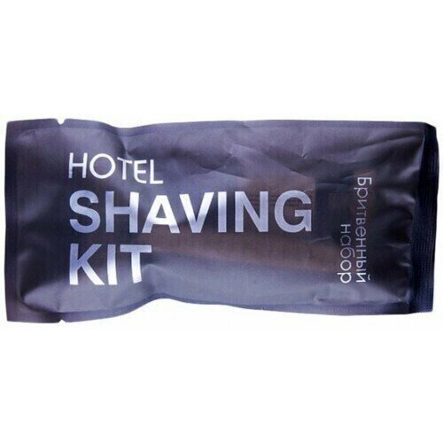 Бритвенный набор Horeca Hotel shaving kit флоупак: станок и крем, 6гр.