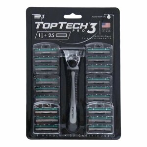 Бритвенный станок TopTech Pro 3, 25 сменных кассет