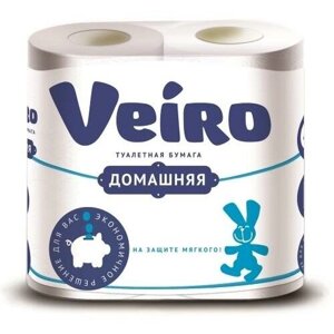 Бумага туалетная "Veiro Домашняя" 15м 2-слойная (3 упаковки по 4 рулона)