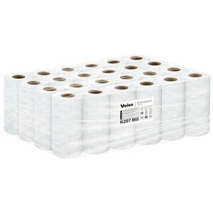 Бумажные полотенца кухонные рулонные двухслойные белые, Veiro Professional Comfort К207 упаковка 24 рулона