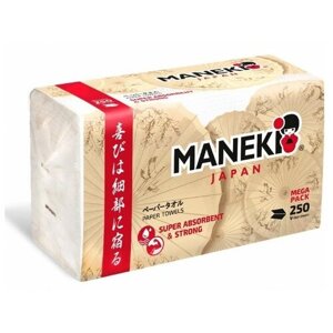 Бумажные полотенца Maneki листовые Kabi 250 шт, V-сложение