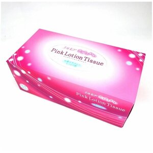 Бумажные розовые двухслойные салфетки с коэнзимом Q10 Kami Shodji ellemoi pink 180 шт, 1 пачка