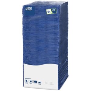 Бумажные салфетки Tork 478667, темно-синие, 25 х 25 см, однослойные, 6 пачек по 500 листов