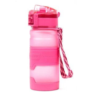 Бутылка для воды спортивная розовая "Kangzyuan" 380мл