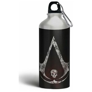 Бутылка спортивная/туристическая фляга игры Assassins Creed IV Black Flag (Черный Флаг, ассасинс крид, ps3, ps4, ps5, Xbox, PC, Switch) - 5965
