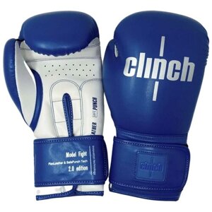 C137 Перчатки боксерские Clinch Fight 2.0 сине-белые - Clinch - Синий - 10 oz