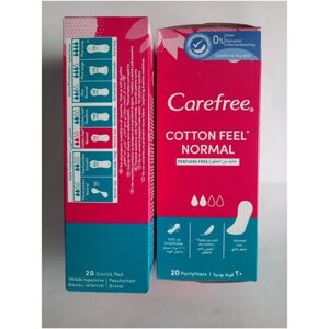 Carefree cotton feel normal Perfume free 2 капли 20штук