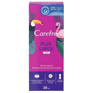 Carefree прокладки ежедневные Plus Large Fresh, 2.5 капли, 20 шт.