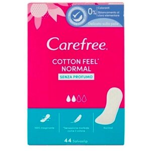 Carefree прокладки ежедневные Сotton Feel Normal без запаха, 2 капли, 44 шт.