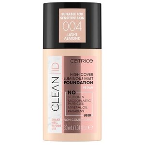 CATRICE Тональный крем Clean id high cover luminous matt foundation, 30 мл, оттенок: 004 Light Almond