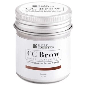 CC Brow Хна для бровей в баночке 10 г, brown, 10 мл, 10 г