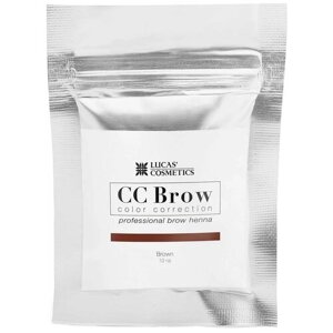 CC Brow Хна для бровей в саше 10 г, коричневый, 10 мл, 10 г