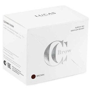 CC Brow Краска для бровей 5+5 саше (набор с окислителем), dark brown, 15 мл, 15 г