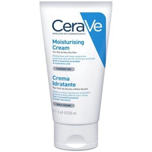 CeraVe Крем для лица и тела Moisturising Cream Увлажняющий для сухой и очень сухой кожи лица и тела, 50 мл