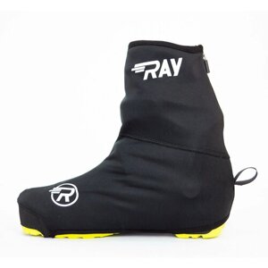 Чехлы на лыжные ботинки BootCover RAY черный, лого белый, черная молния (32-35 размер)