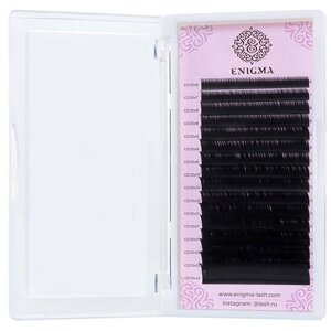 Черные ресницы Enigma Mix C 0.12 7-14 mm (16 линий)
