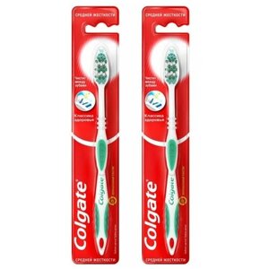 Colgate Щетка зубная Классика здоровья, средней жесткости, 2 упаковки /