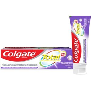 Colgate Total 12 Зубная паста Здоровье десен, 75 мл, 3 упаковки