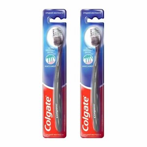 COLGATE Зубная щетка Массажер средняя х 2 шт.