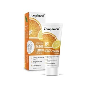 Compliment Деликатный пилинг-гоммаж для лица апельсин и лимон, 80мл (2025-06)
