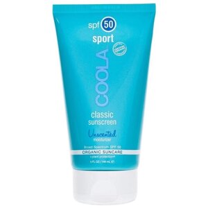 COOLA COOLA Солнцезащитный увлажняющий крем для лица и тела без запаха Sport SPF 50, 148 мл
