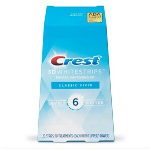 Crest отбеливающие полоски 3D Whitestrips Classic Vivid, 45 г, нейтральный