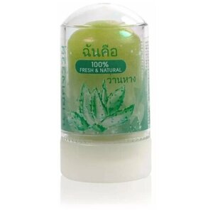 Crystal Body deodorant, Кристаллический 100% натуральный антибактериальный дезодорант Алоэ Вера, без запаха, 60 гр
