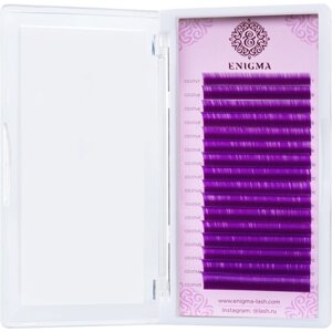 Цветные ресницы Enigma микс "Фиолетовый"16 линий) (Изгиб: C, Толщина: 0.10, Микс длин: 7-13мм)