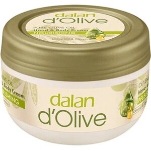 Dalan d'Olive Крем для рук и тела, Питающий и увлажняющий с оливковым маслом, Турецкий без парабенов, 150 мл
